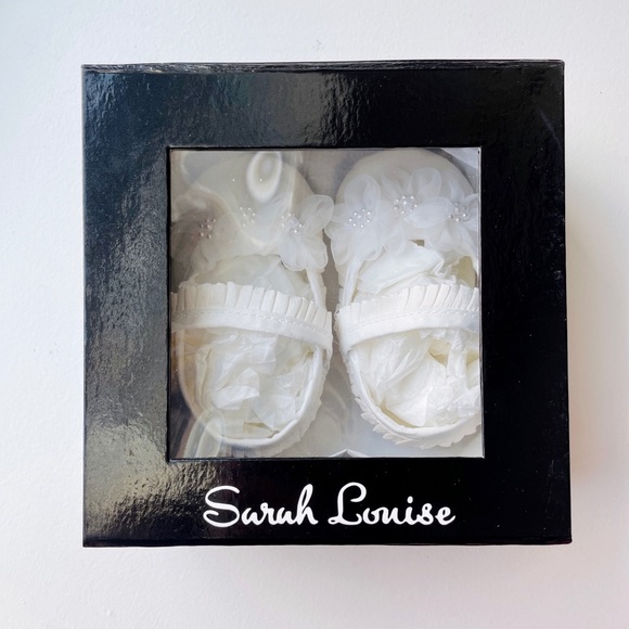 Sarah Louise Ivory newborn Baby Pre-Walker Shoes - Picture 4 of 8